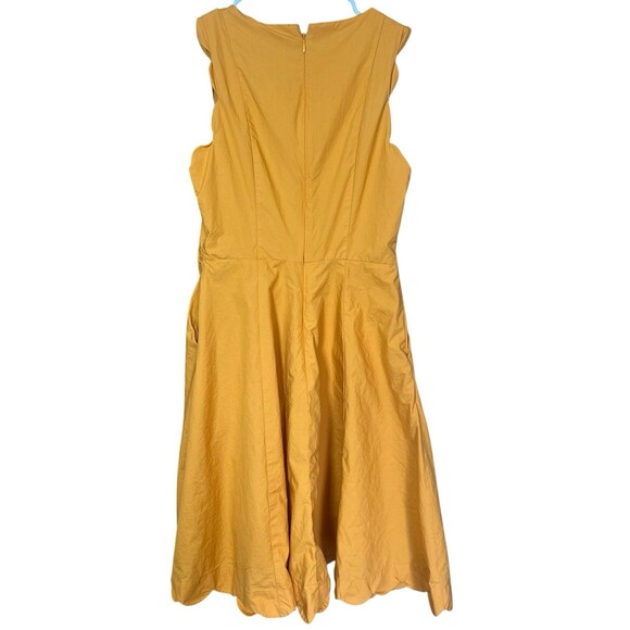 Boden Womens Yellow Sunflower Judith Poplin Sleeveless Fit &‎ Flare Dress size 4 - Picture 11 of 15